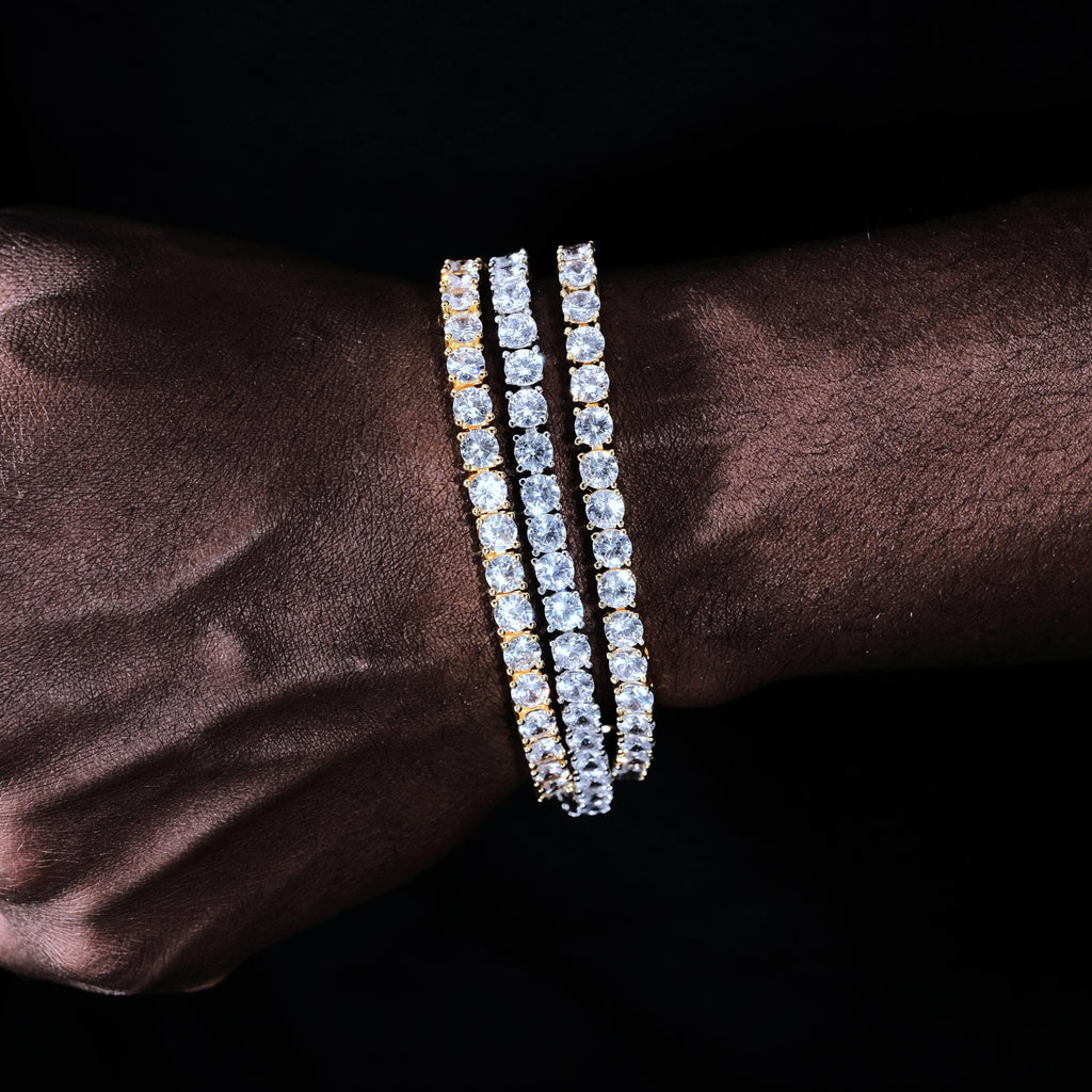 18k Gold-Plated  5mm AAA CZ Hip Hop Tennis Chain # Tennis Bracelet - The GUU Shop
