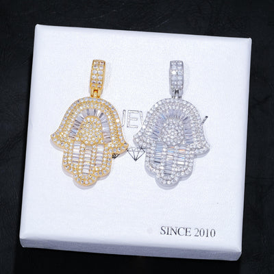 Baguette Hamsa Hand Pendant - The GUU Shop