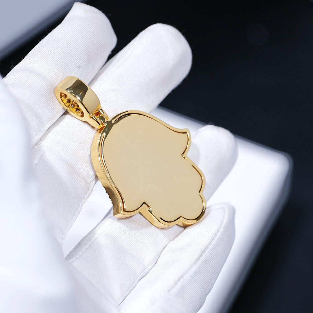 Baguette Hamsa Hand Pendant - The GUU Shop