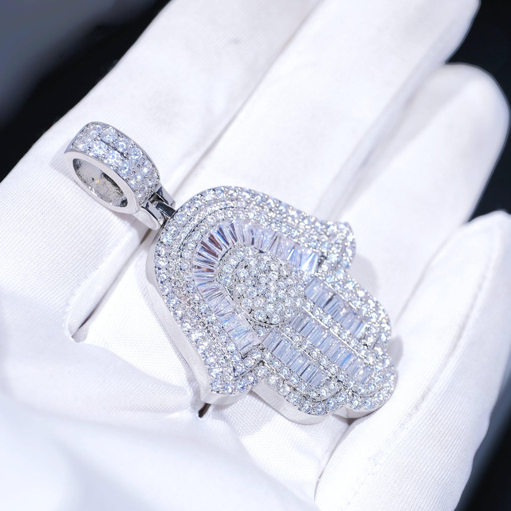 Baguette Hamsa Hand Pendant - The GUU Shop