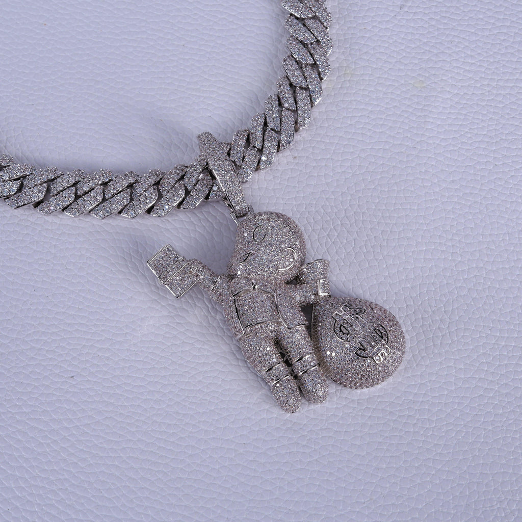 Money Bag Boy With Prong Cuban Chain - The GUU Shop