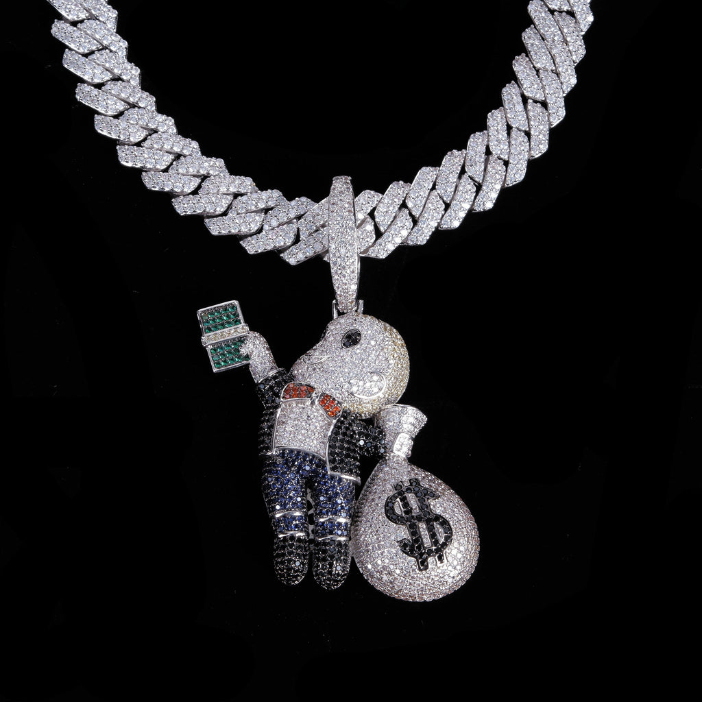Money Bag Boy With Prong Cuban Chain - The GUU Shop