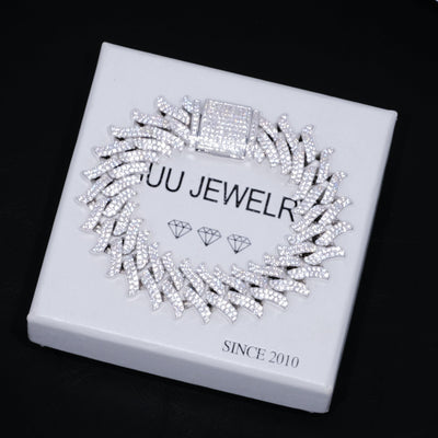 20mm Spiked Iced Cuban Bracelet - The GUU Shop