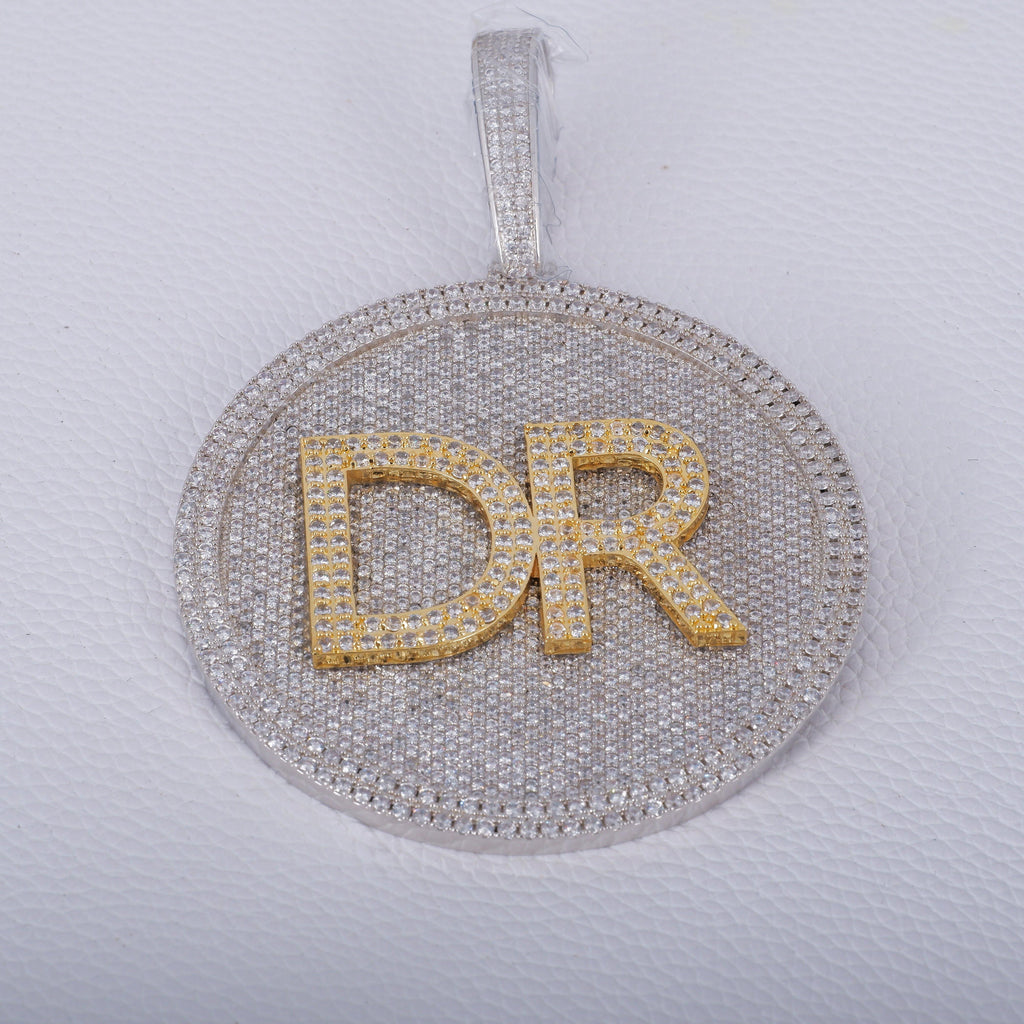 CUSTOM LETTER NECKLACE 3D BIG DISC - The GUU Shop