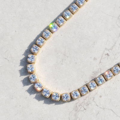 Glacier Clustered Tennis Chain in 18K Gold - The GUU Shop