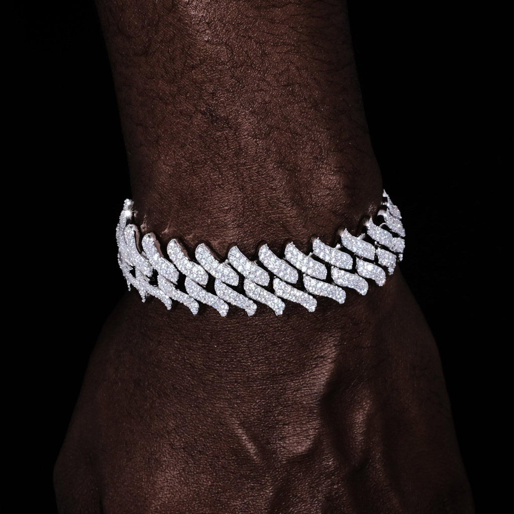 20mm Spiked Iced Cuban Bracelet - The GUU Shop