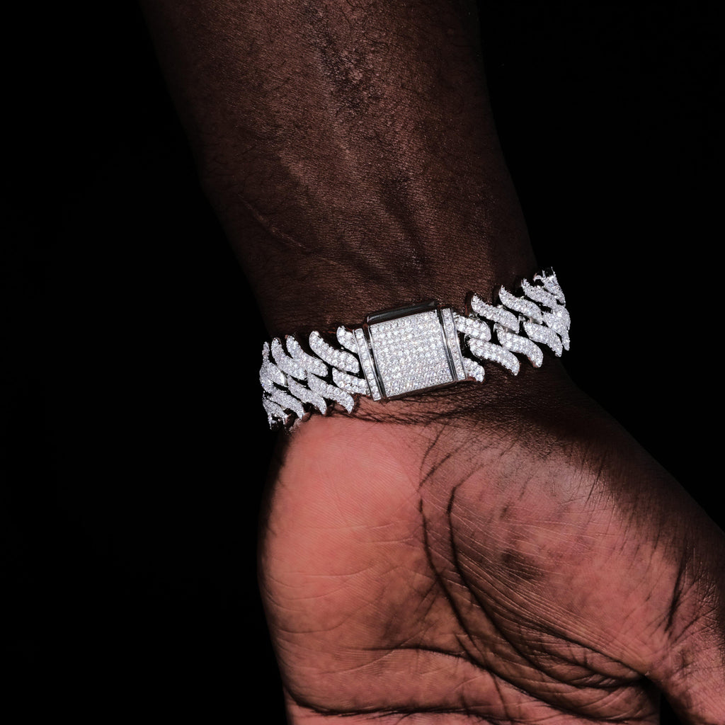 20mm Spiked Iced Cuban Bracelet - The GUU Shop