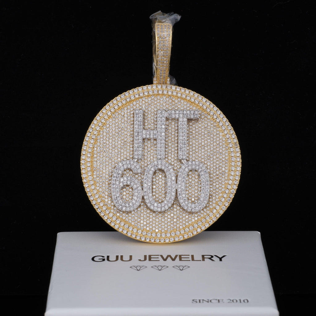 CUSTOM LETTER NECKLACE 3D BIG DISC - The GUU Shop