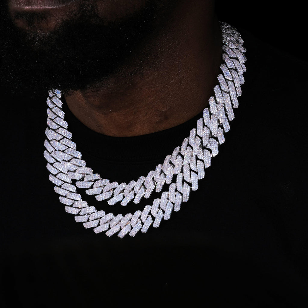 19mm Iced Prong Cuban Chain - The GUU Shop