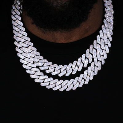 19mm Iced Prong Cuban Chain - The GUU Shop