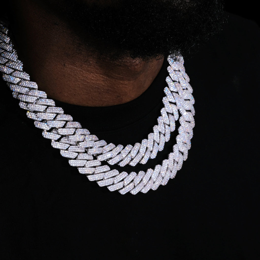 19mm Iced Prong Cuban Chain - The GUU Shop