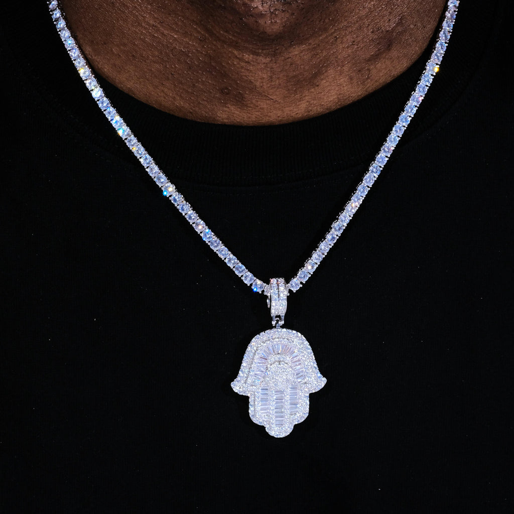 Baguette Hamsa Hand Pendant - The GUU Shop