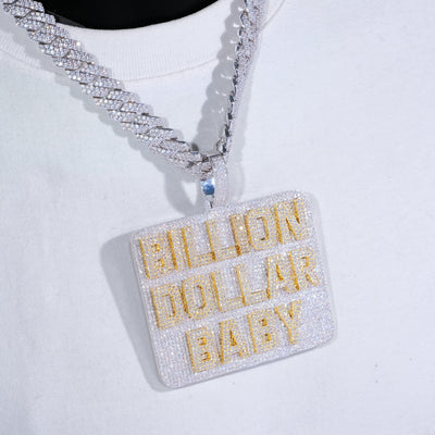 CUSTOM LETTER NECKLACE 3D BIG SQUARE - The GUU Shop