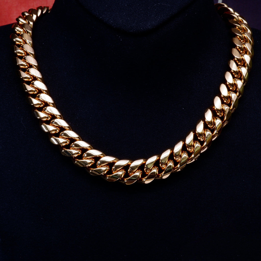 14mm 18K Gold-Plated Classic Miami Cuban Link - The GUU Shop