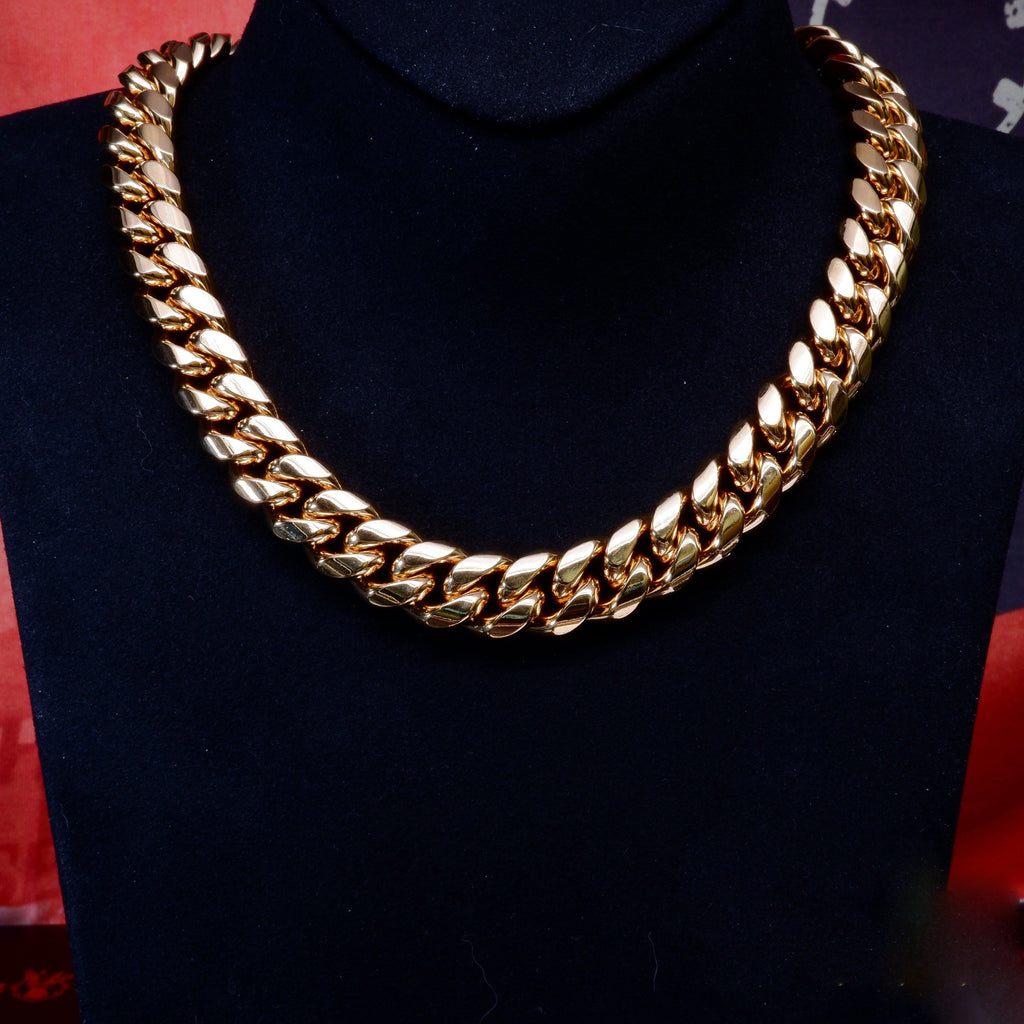 14mm 18K Gold-Plated Classic Miami Cuban Link - The GUU Shop