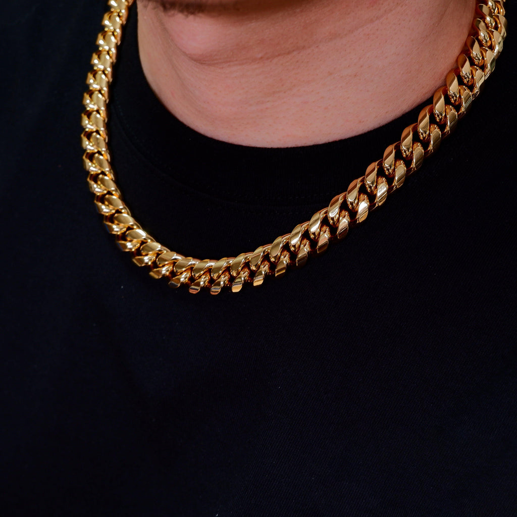 14mm 18K Gold-Plated Classic Miami Cuban Link - The GUU Shop