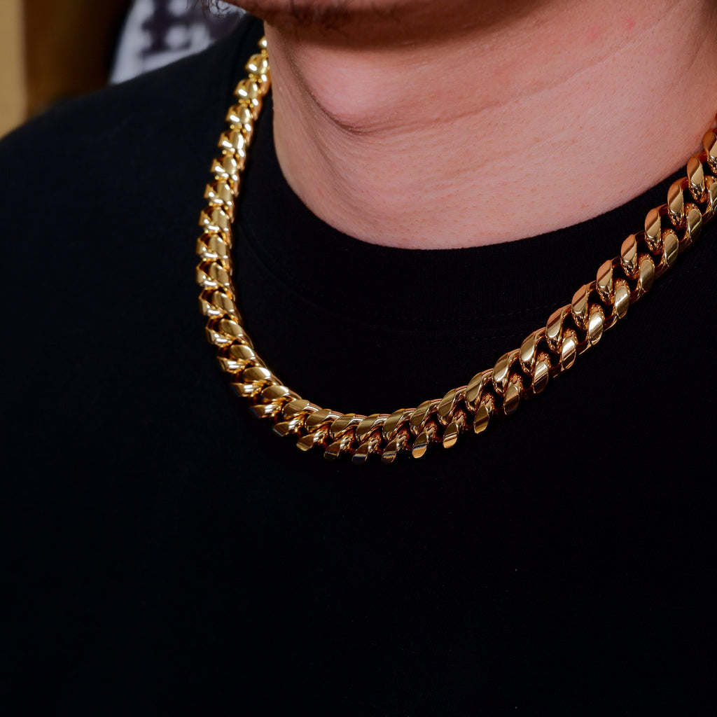 14mm 18K Gold-Plated Classic Miami Cuban Link - The GUU Shop