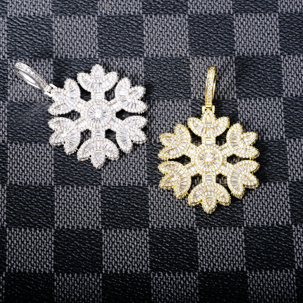 GUU Iced Baguette Snowflake Necklace - The GUU Shop
