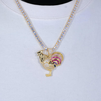 Iced Color Rooster Necklace - The GUU Shop