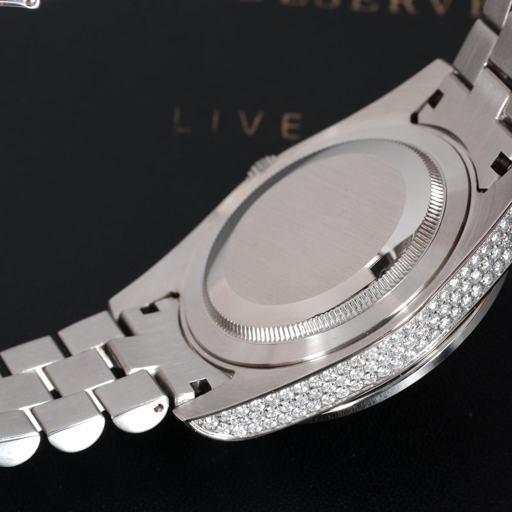 GUU Iced Watch Black Dial in WhiteGold - The GUU Shop