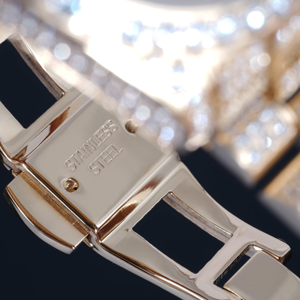 GUU Iced Watch White Dial in Gold - The GUU Shop