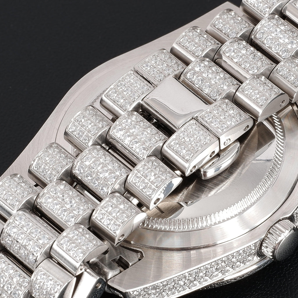 GUU Iced Watch Black Dial in WhiteGold - The GUU Shop