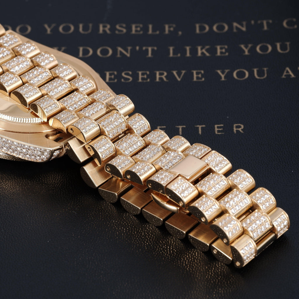 GUU Iced Watch White Dial in Gold - The GUU Shop