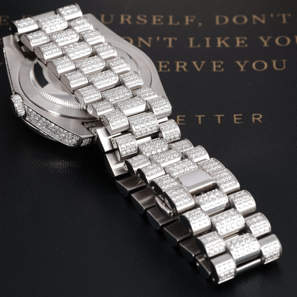 GUU Iced Watch Red Dial in WhiteGold - The GUU Shop