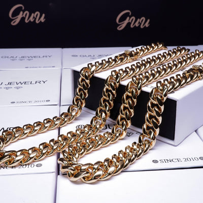 12mm 18K Gold-Plated Classic Miami Cuban Link - The GUU Shop