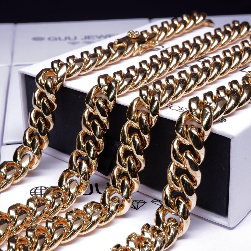 12mm 18K Gold-Plated Classic Miami Cuban Link - The GUU Shop