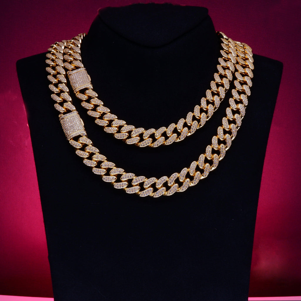 🔥New Flip buckle Iced Cuban Link Chain Gold-Plated