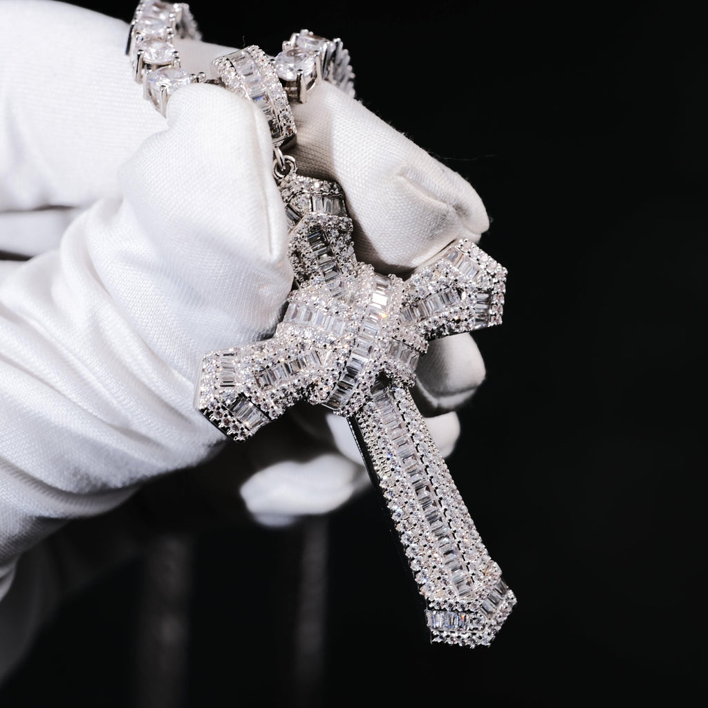 New Design Iced Baguette Jesus Cross Necklace - The GUU Shop