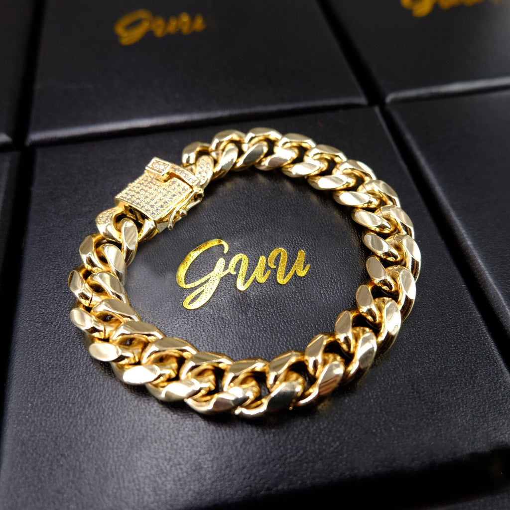 Iced Lock Cuban Link Bracelet
