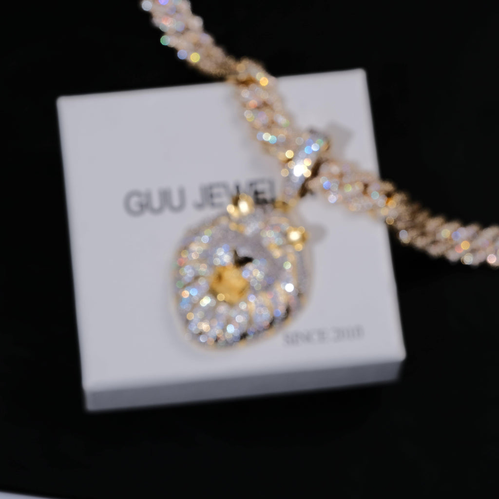 Iced Roaring Lion Necklace - The GUU Shop