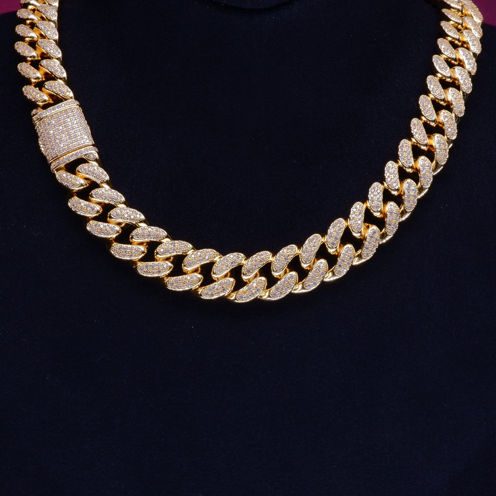 🔥New Flip buckle Iced Cuban Link Chain Gold-Plated - The GUU Shop