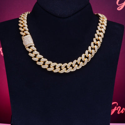 🔥New Flip buckle Iced Cuban Link Chain Gold-Plated - The GUU Shop