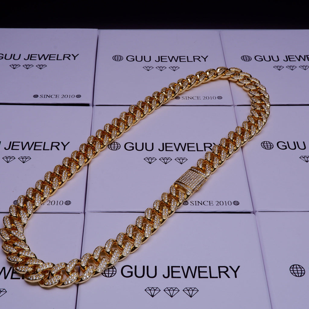 🔥New Flip buckle Iced Cuban Link Chain Gold-Plated - The GUU Shop