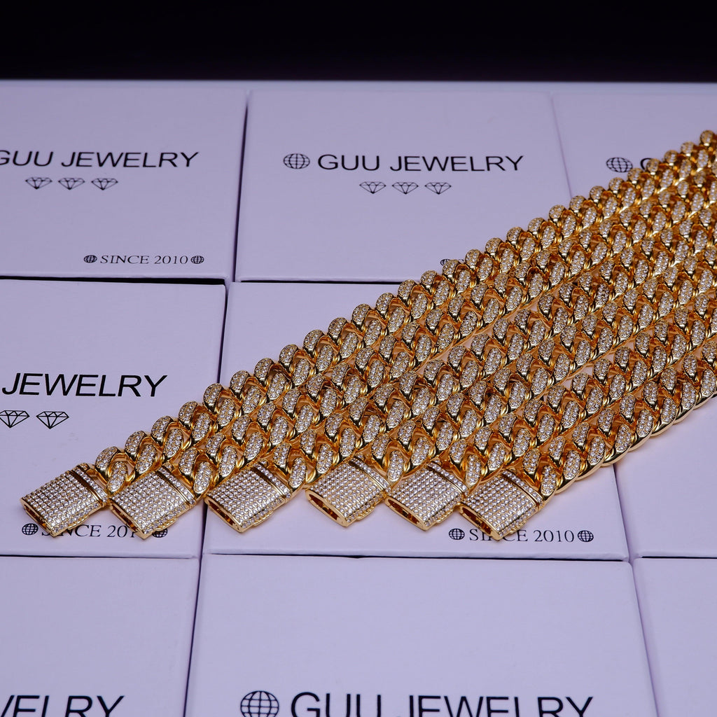 🔥New Flip buckle Iced Cuban Link Chain Gold-Plated - The GUU Shop