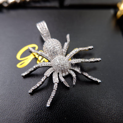 18K Gold-Plated AAA CZ Spider Pendant Necklace