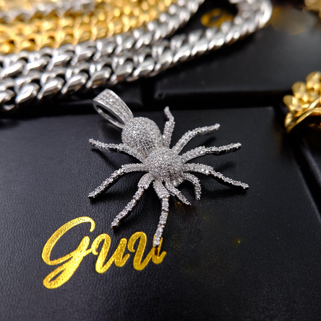 18K Gold-Plated AAA CZ Spider Pendant Necklace