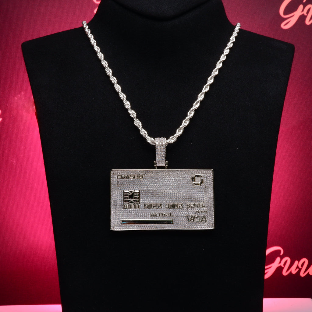 18K Gold-Plated Credit Card Bank card Iced Pendant - The GUU Shop