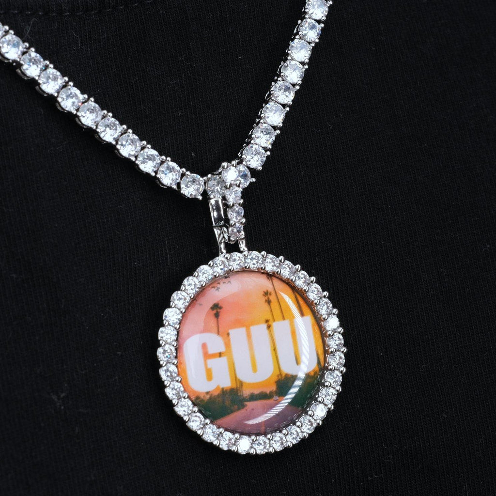 3D CIRCLE CUSTOM PICTURE PENDANT SMALL SIZE - The GUU Shop