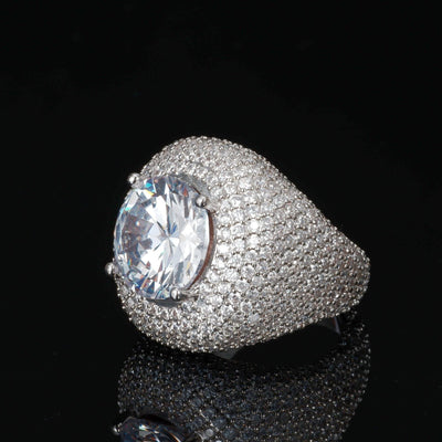 Iced Clustered Band Ring - The GUU Shop