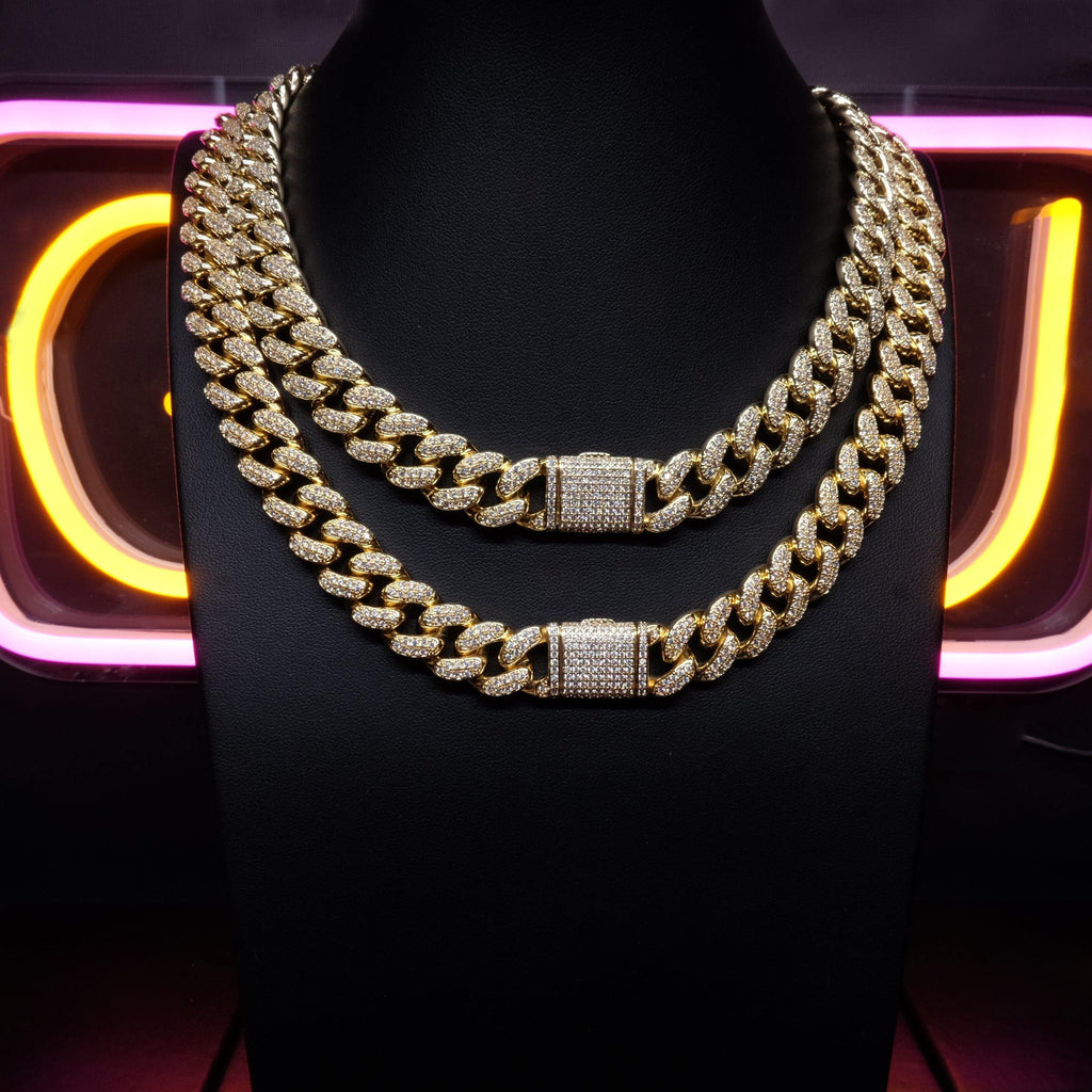 🔥New Flip buckle Iced Cuban Link Chain Gold-Plated