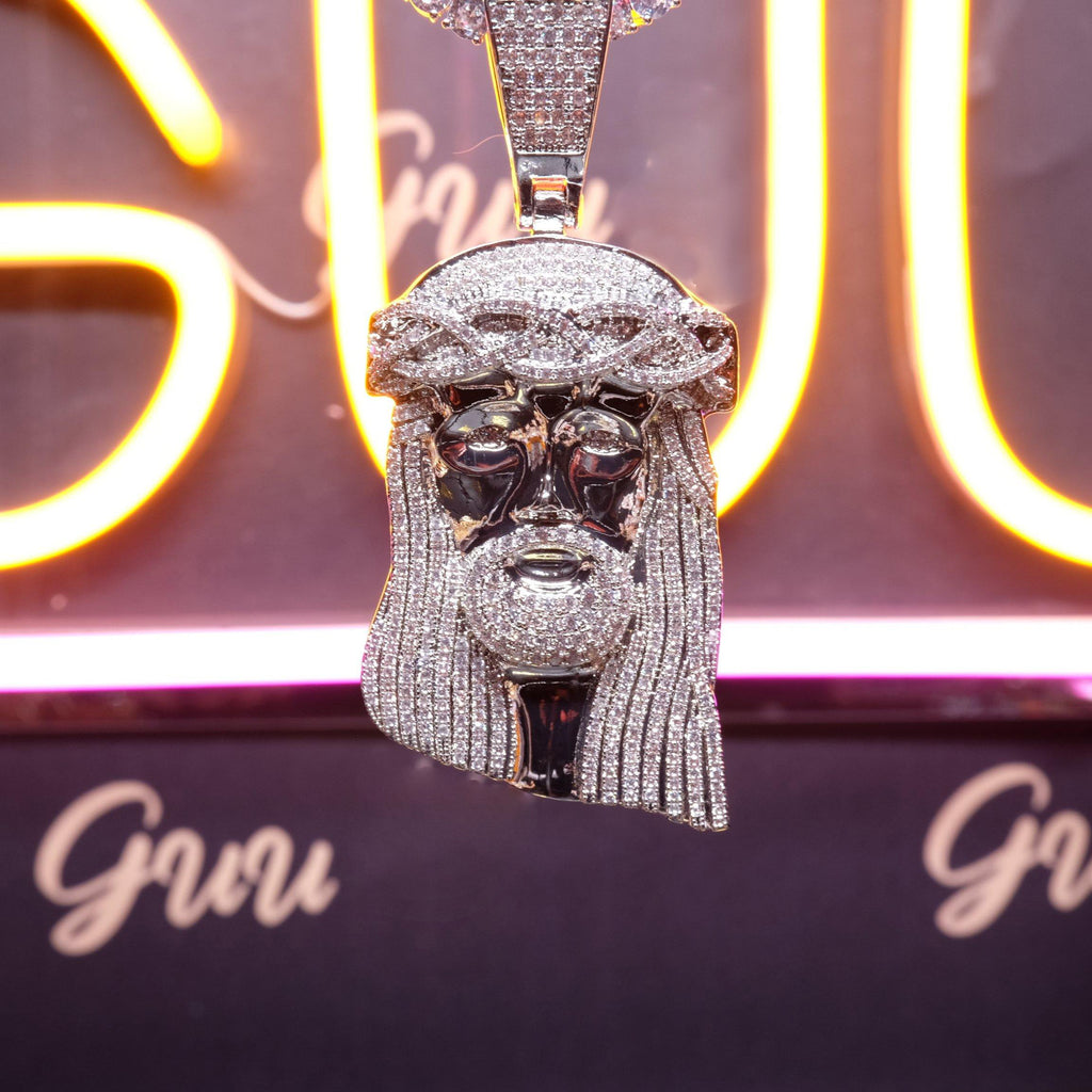 18K Gold-Plated AAA CZ Retro Jesus Pendant