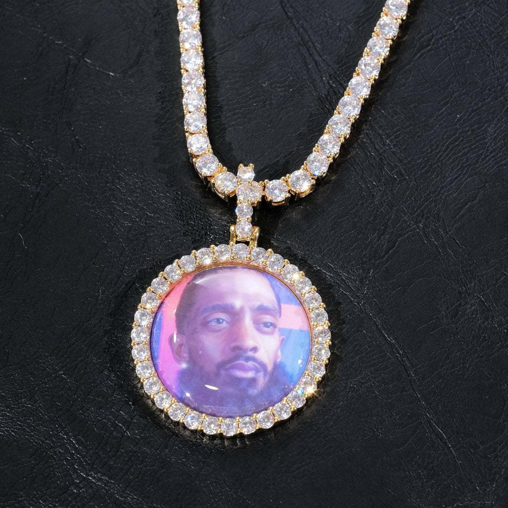 3D CIRCLE CUSTOM PICTURE PENDANT SMALL SIZE - The GUU Shop