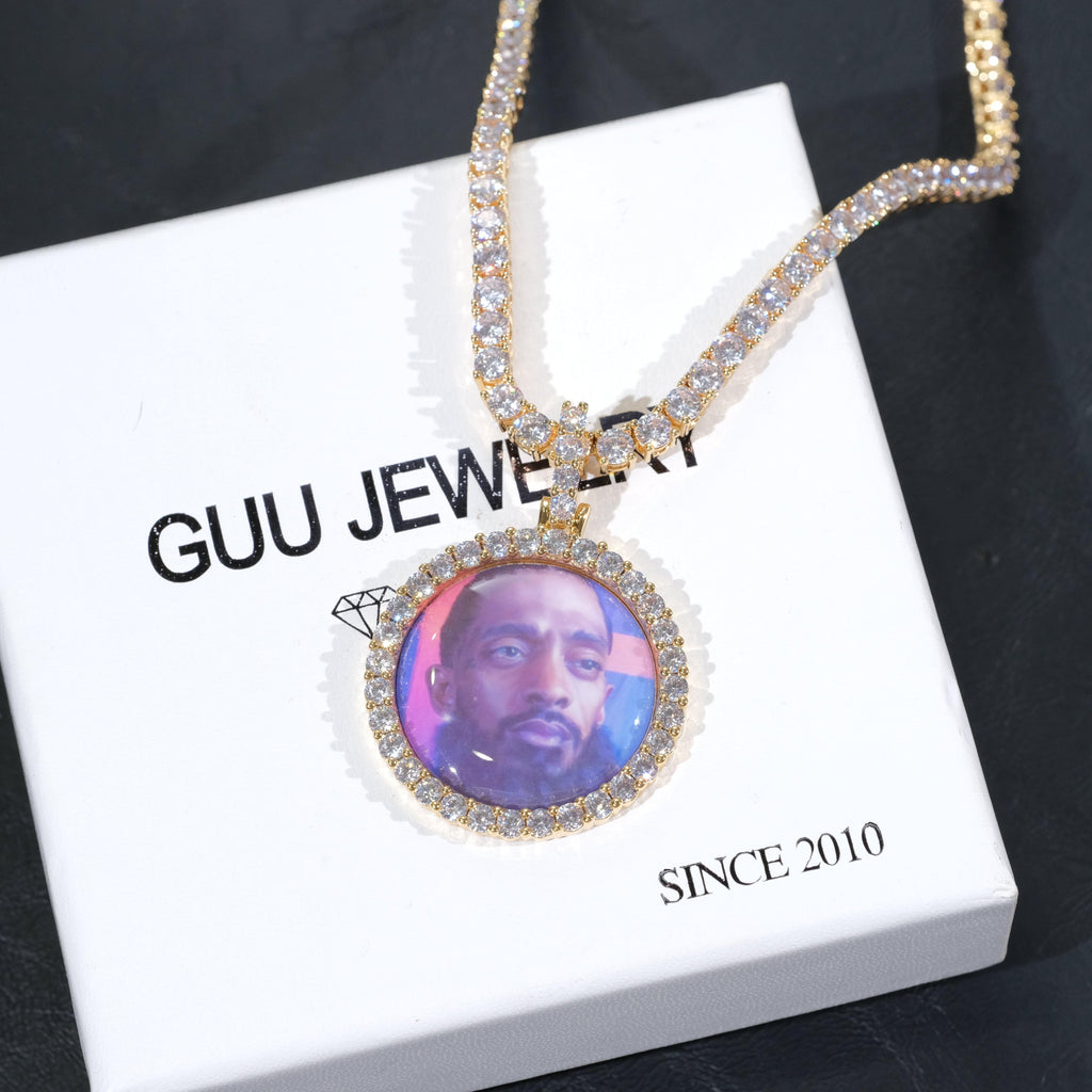 3D CIRCLE CUSTOM PICTURE PENDANT SMALL SIZE - The GUU Shop