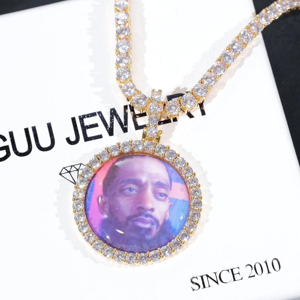 3D CIRCLE CUSTOM PICTURE PENDANT SMALL SIZE - The GUU Shop