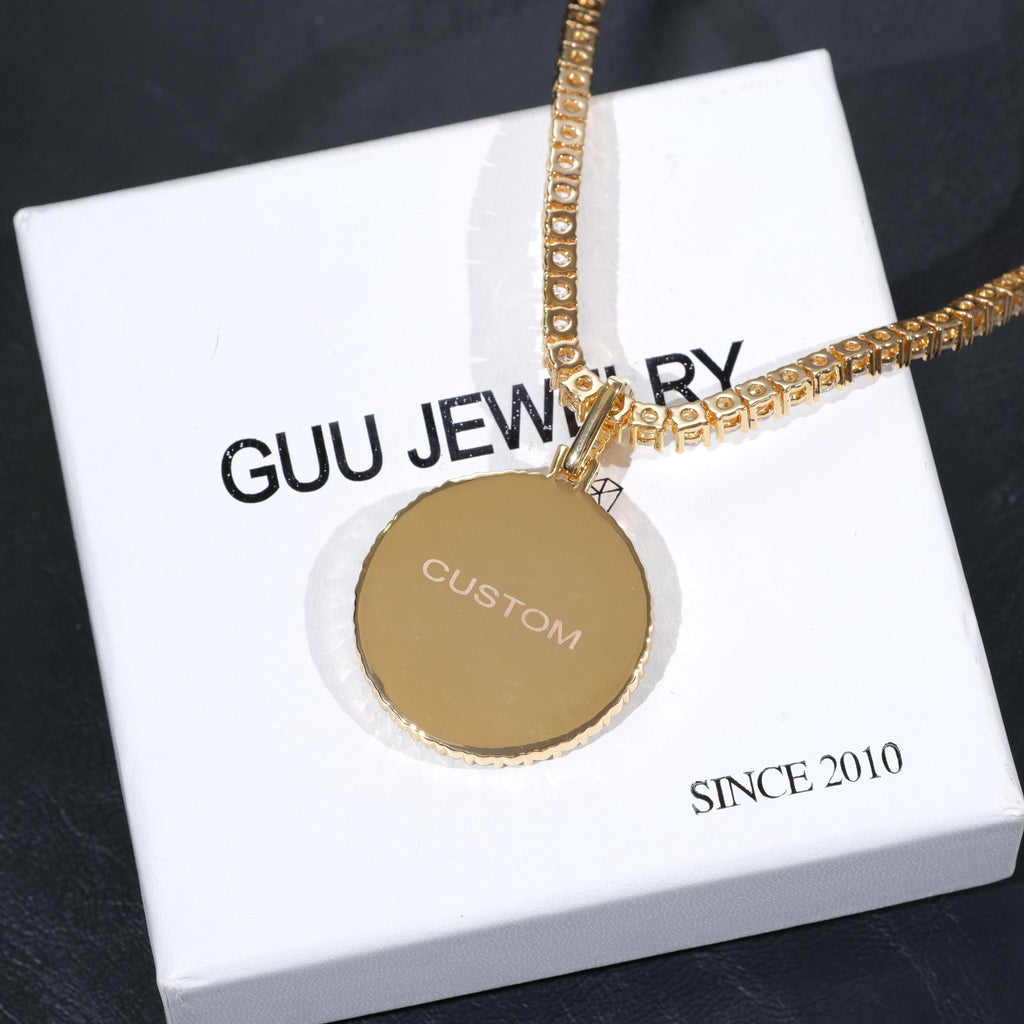 3D CIRCLE CUSTOM PICTURE PENDANT SMALL SIZE - The GUU Shop