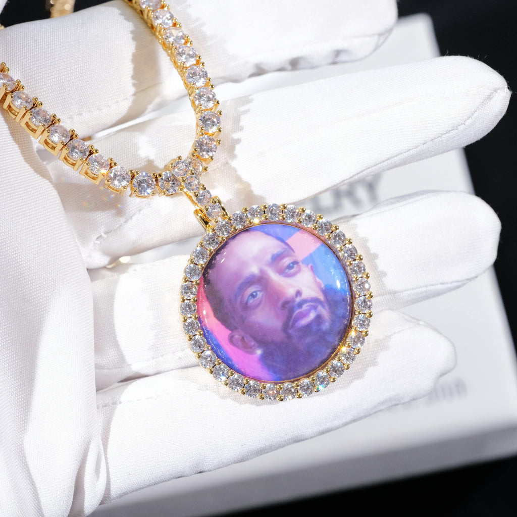 3D CIRCLE CUSTOM PICTURE PENDANT SMALL SIZE - The GUU Shop